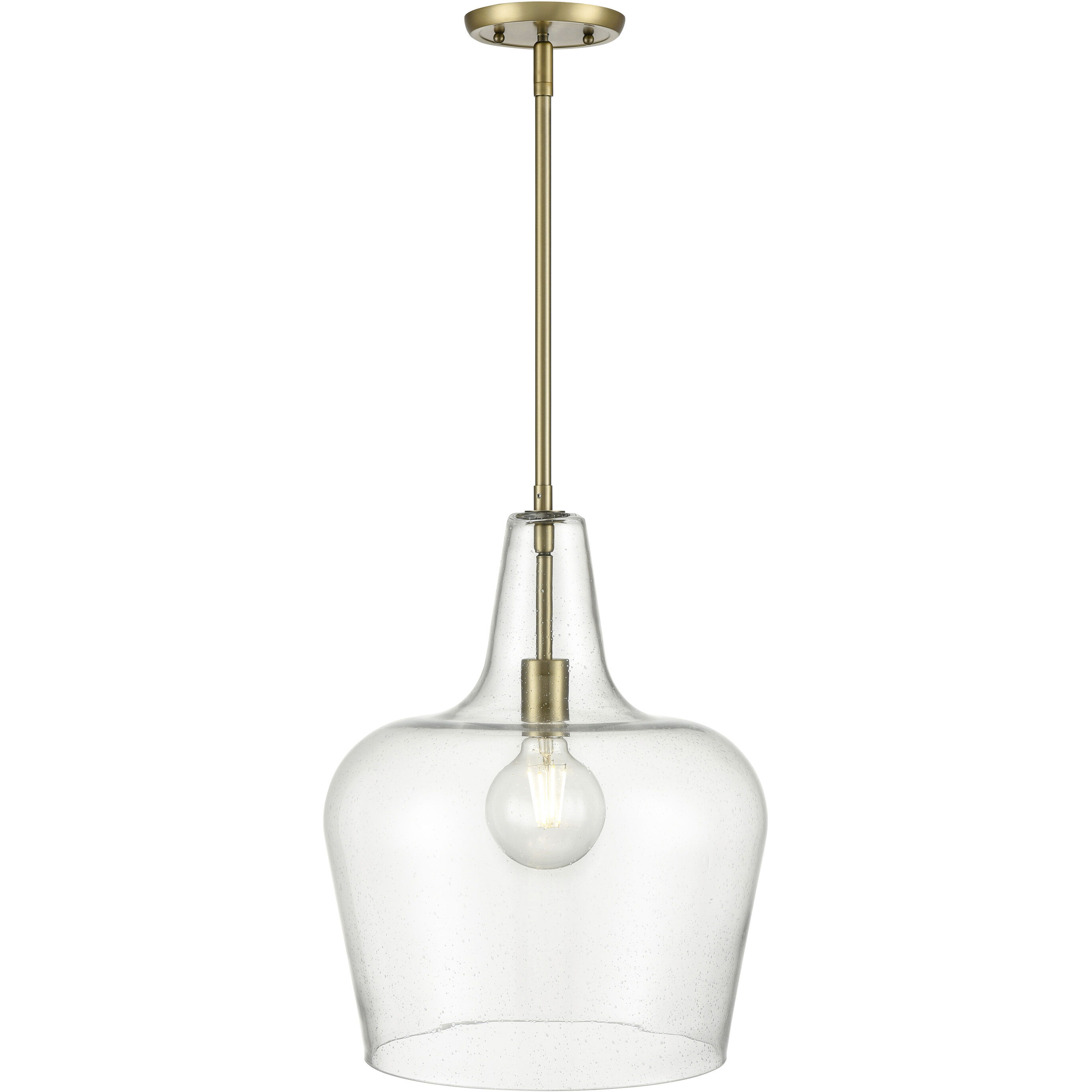 Puckette 1 Light 13.75 inch Vintage Brass Pendant Ceiling Light